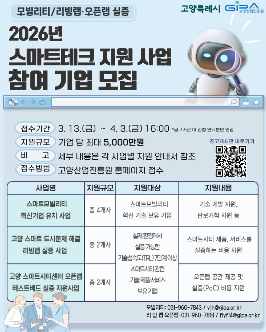 [산하기관]3._고양시, 미래 스마트 기술 실증 적극 나서_…고양산업진흥원,스마트테크 혁신기업 참여모집.jpg