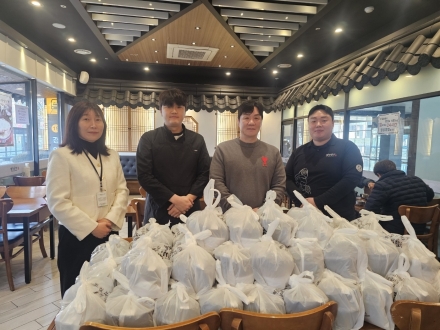 ㈜역전푸드, 설 앞두고 취약계층 노인가구에 국밥 100세트 기탁