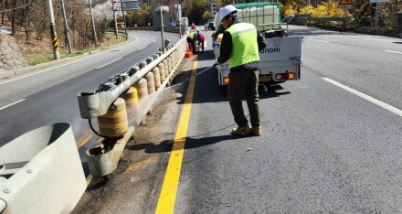 광주시, 주요 도로 중앙분리대 9구간 세척 완료