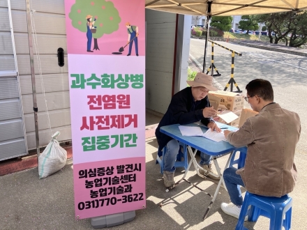양평군, 사과·배 농가 과수화상병 방제 약제 공급 추진