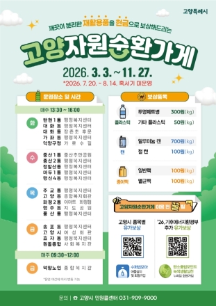 고양시, 쓰레기 다이어트 실천한다… 시민 주도 자원순환 정책 확대
