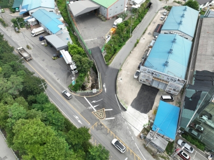 광주시 초월읍, 선동2리 도로 가각 개선 공사 준공…기업 물류·교통안전 개선