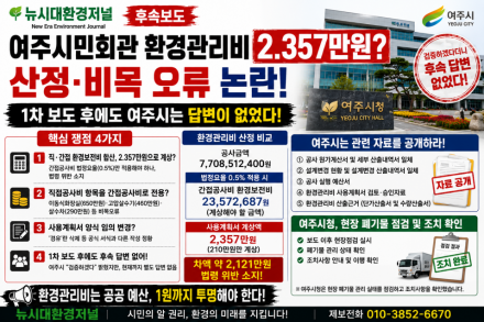 [후속보도] 여주시민회관 환경관리비 2,357만원…“직접공사비를 환경관리비로 돌렸나”